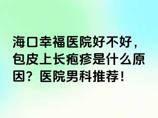 海口幸福医院好不好，包皮上长疱疹是什么原因？医院男科推荐！